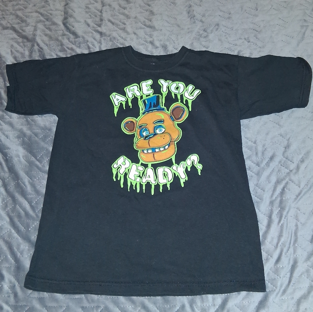 Kids Black Tee with Bear Graphic